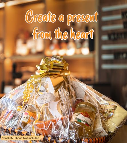 Yuiicaov 6PCS Extra Large Cellophane Bags, 30x40 Inches Clear Cellophane Wrap for Gift Baskets, Jumbo Huge Packaging Clear...