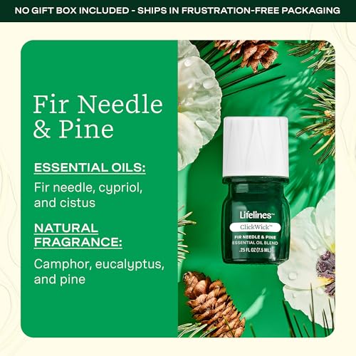 ClickWick Essential Oil Blends for Lifelines Diffusers, 3-Pack Walk in The Woods Set - Essential Oil Blend Refill for Cand...