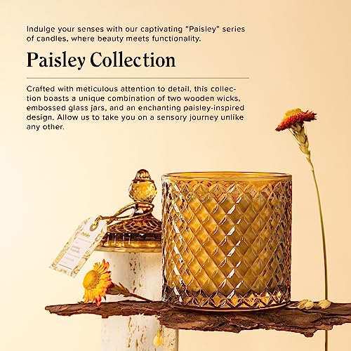 Jasmine Magnolia Scented Candle, Large Wooden Wick Natural Candles Non Toxic for Home Scented, 70+ Hours Clean Burn, Luxur...