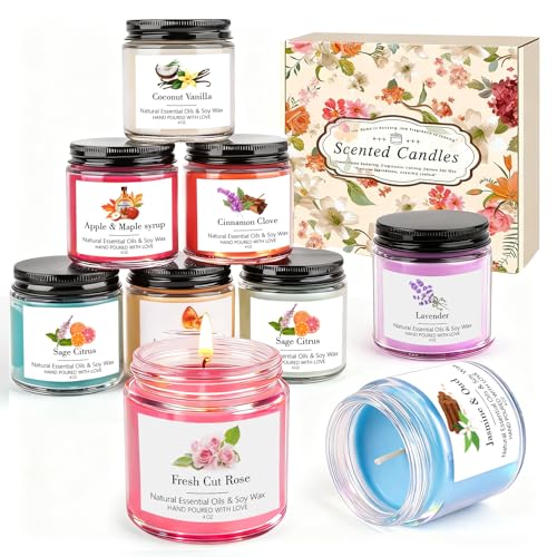 9 Pack Candles Gift for Women Aromatherapy Candles for Home Scented 36 oz 300 Hour Long Lasting Candles Gifts Set, Mothers...