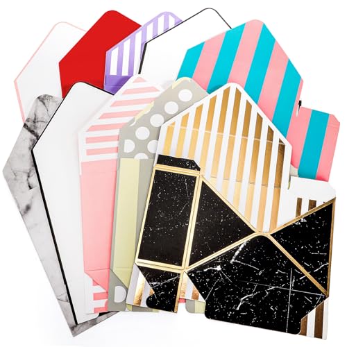 Elsjoy Set of 10 Florist Bouquet Envelope Boxes, 10 Styles Flower Bouquet Packaging Gift Paper Boxes for Wedding, Valentin...