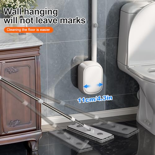Disposable Toilet Brush and Holder Set with 18 Bowl Wand Cleaners Refill Pads, Bathroom Wall Mounted Toilet Bowl Cleaners ...