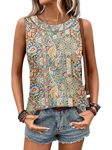WIHOLL Tank Tops for Women Summer Outfits 2026 Crewneck Spring Casual Sleeveless Shirts Blouses Clothing