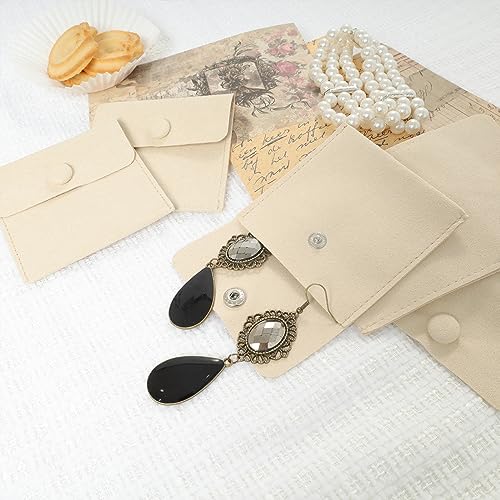 Heliltd 12pcs Microfiber Jewelry Pouch 8x8cm Microfiber Jewelry Packaging Bag Luxury Small Jewelry Gift Bag Small Jewelry ...