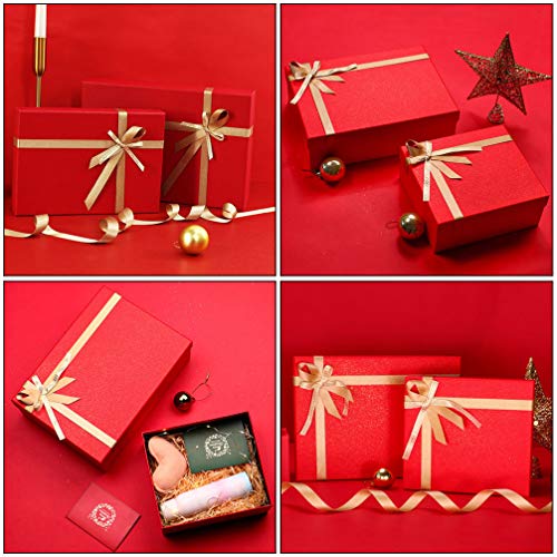 1set Cheerful Year Wrapping Box Red Wedding Container for Candy and Crafts Design for Festive Celebrations