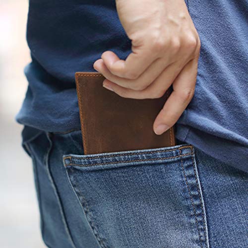 kullder Mens Wallet Engraved Leather Wallets Personalized Mens Gifts for Husband from Wife Custom Wallet for Man Anniversa...