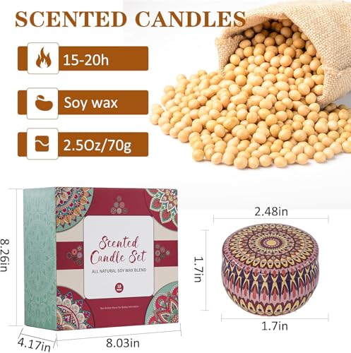 Candle Gifts for Women, 18 Packs Aromatherapy Candles, Scented Candles Gift Set for Women Gifts, Candles for Home Scented,...