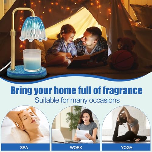 Maromamix Candle Warmer Lamp with Timer - Electric Wax Melt Warmer with Adjustable Height and Dimmer for Scented Candle Wa...