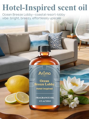 Ocean Breeze Lobby — a Hotel-Inspired Fragrance Oil that Feels Like a Coastal Resort Lobby, Hotel Diffuser Oil for Home Fr...