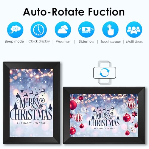 Obafepd Digital Picture Frame 10.1 Inch HD Touch Screen Digital Photo Frame WiFi Enabled,16GB Storage,Auto-Rotate,Instant ...