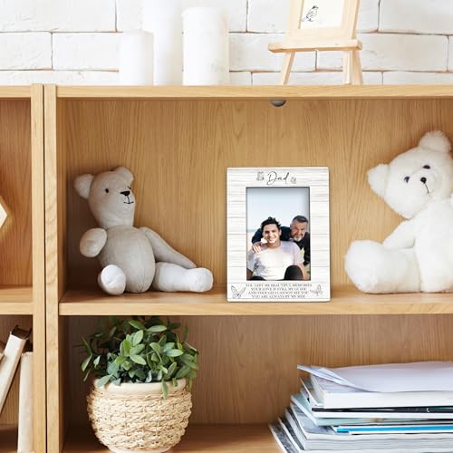 Foyoulame Dad Memorial 4x6 Picture Frame, Memorial Gifts for Loss of Dad Wooden Picture Frame, Bereavement Gifts for Loss ...