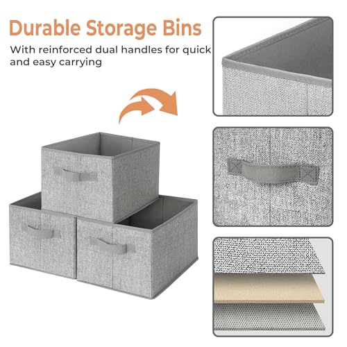 GRANNY SAYS Storage Baskets for Shelves, Closet Storage Bins with Handles, Fabric Organizers and Storage Bins, Storage Box...