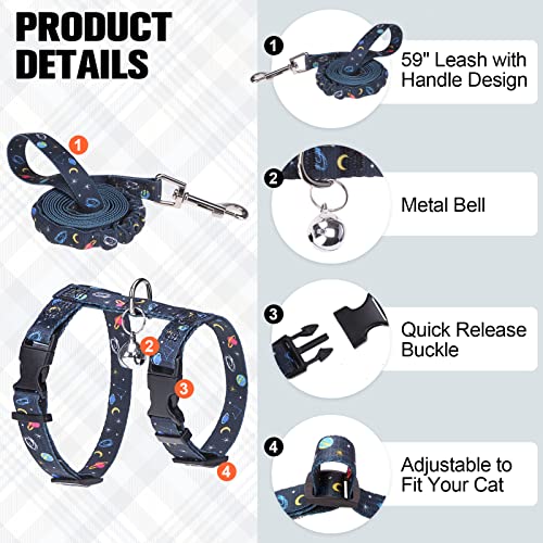 BEAUTYZOO Cat Harness and Leash Set Escape Proof for Walking, Kitten Soft Adjustable Vest Harnesses for Small Medium Large...