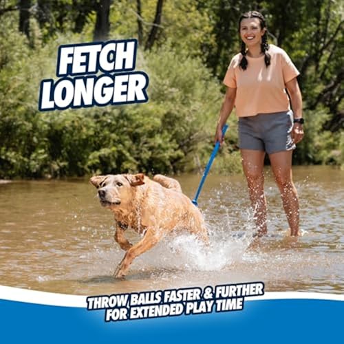 Chuckit! Dog Ball Launcher 12M Sport with 12" Handle Length for Medium 2.5" Dog Balls For Dogs 20-60 lb, Plastic Pet Fetch...