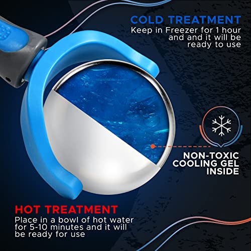 PRIME Fitness Cold Massage Roller Ball | Cold Therapy | Ice Roller Ball with Handle | cryo Stick | Relieve Muscle Pain (Blue)