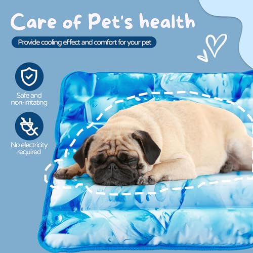 Dog Cooling Mat, Double-Sided Non-Slip Pet Cooling Pad, Washable and Durable, Indoor & Outdoor Summer Cooling Mat for All ...