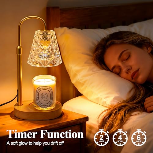 ESUNYD Candle Warmer Lamp with Timer, Birthday Gifts for Women Mom, House Warming Gifts New Home, Wax Melt Warmer for Scen...