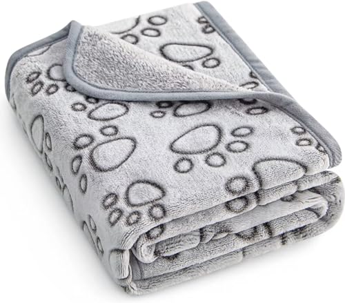 Stuffed® Premium Soft Dog Blanket Washable, 40"x32" Cat Blanket for Indoor Cats Large Medium Small Dog Puppy Essentials (G...