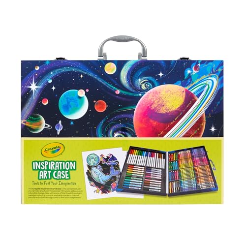 Crayola Inspiration Art Case Space Coloring Set (140pcs), Essential Easter Basket Stuffers, Art Kit for Kids, Crayons, Mar...