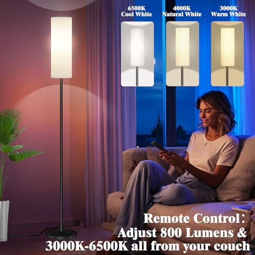 Qaubauyt Smart LED Floor Lamp with APP Control & RGB Colors - Dimmable Standing Lamp for Living Room, Bedroom, Gaming - Re...