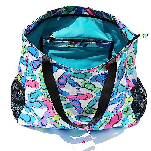 ESVAN Large Lightweight Water Resistant Beach Bag 20 Inch Womens Oversized Tote Bag for Gym, Beach, Travel, Pool, Yoga, Nurse