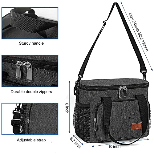 Femuar Lunch Bags for Women/Men, Insulated Lunch Bag for Work Office Picnic - Lunch Cooler Bag Leakproof Lunch Box with Ad...