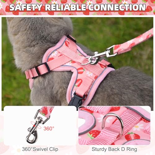 KOOLTAIL Cat Harness and Leash Set, Escape Proof for Safe Walking & Travel, Reflective Comfortable Easy Control Adjustable...