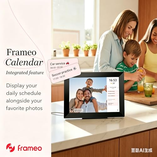 Frameo 10.1 Inch WiFi Digital Picture Frame with 32GB Storage,1280 * 800P IPS HD Touch Screen,Send Photos/Videos from Your...