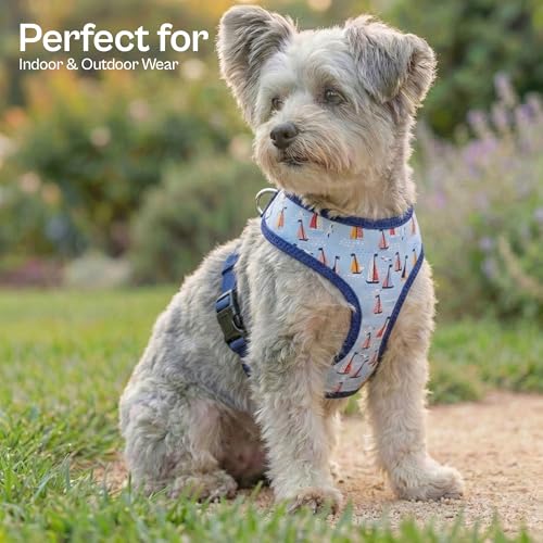 Parisian Pet Sailboat Dog Harness - Breathable No Pull Puppy Harness with Leash Ring - Adjustable Harnesses for Dogs - Sof...