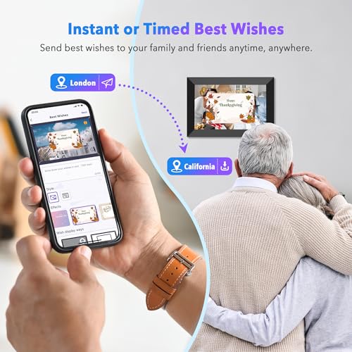 Uhale 10.1" Digital Picture Frame with 32GB Storage Support SD Card, Electronic Photo Frames with 1280x800 HD IPS Touch Sc...