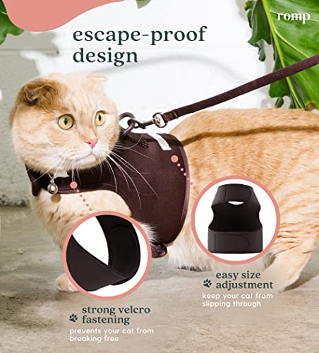 Cat Harness, Collar & Leash Set - Escape Proof Adjustable Choke Free Velcro Harness Vest for Walking Cats & Kittens (Sable...