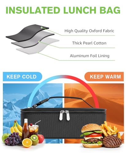 Neverwhy Small Lunch Box Insulated Lunch Bag for Women Men, Bento Kids Lunch Box, Compact Portable Thermal Meal Cooler Bag...
