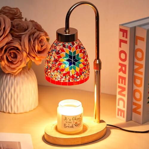 Baquler Turkish Candle Warmer Lamp with Timer Electric Dimmable Candle Warmer Turkish Table Lamp Adjustable Height Morocca...