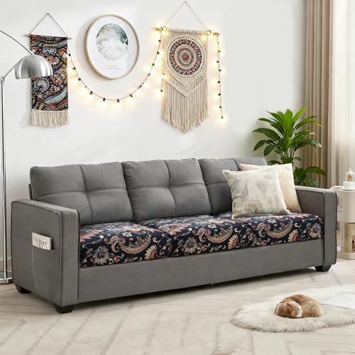 YISUN Sofa Couch Cushion Covers, Stretch Printed Couch Seat Slipcover, Soft Couch Cover for Dogs, Washable Non-Slip Furnit...