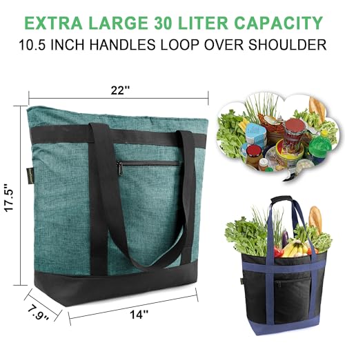BeeGreen Cooler Bag Soft Insulated Tote for Beach Travel Grocery Shopping Lunch Portable Large Ice Coolers with Handle Har...