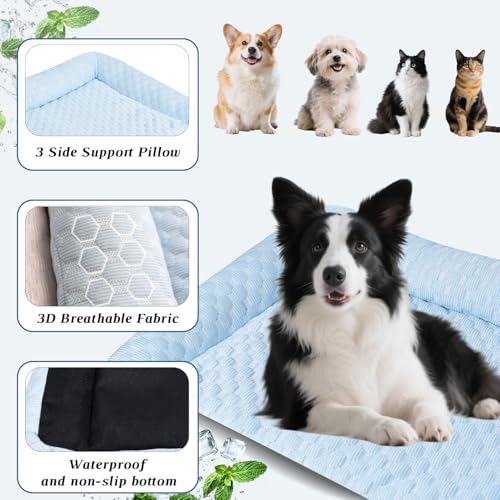 Petmarket Cooling Mat - Thicken Portable & Foldable Mat for Small Cats/Kitten, Non-Slip & Machine Washable, Ideal for Carr...