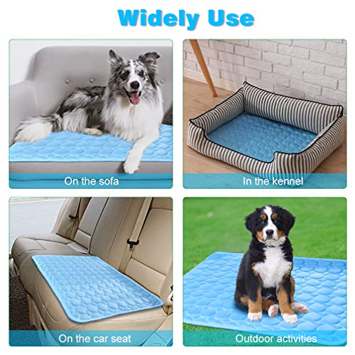 MeiLiMiYu 2026 Upgraded Washable Dog Cooling Mat Ice Silk Cooling Mat for Dogs Pet Self Cooling Pad Blanket Dog Cooling Pa...