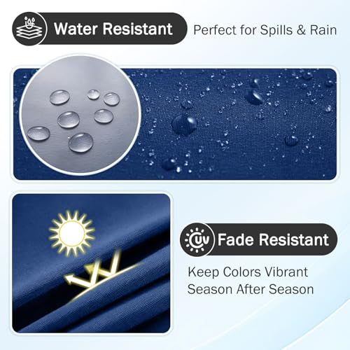 hyha Waterproof Outdoor Cushion Covers for Patio Furniture, Stretch Patio Chair Cushion Slipcovers, Coated UV Resistant Re...