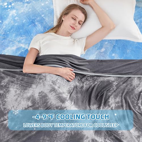 inhand Cooling Blanket Queen Size (90"x90"), Cooling Blankets for Hot Sleepers, Absorbs Heat to Keep Adults Cool For Summe...