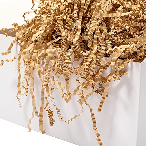 Mefleet 2 LB Crinkle Cut Paper Shred Filler Brown Crinkle Shredded Paper for Gift Box - Gift Basket Bag Filler - Kraft Gra...