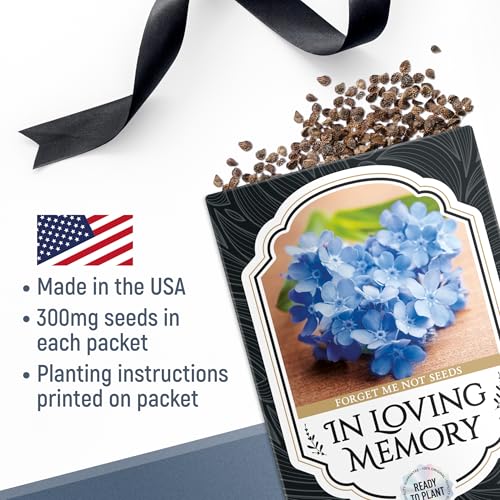 Memorial Forget Me Not Seeds for Celebration of Life – Funeral Favor Packets (100)