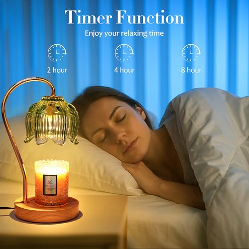 Merrtody Flower Candle Warmer Lamp with Timer & Dimmer - Fits All Jar Scented Candles - Christmas & Mother's Day Gift for ...