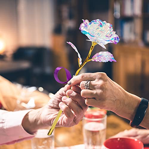LOVEINUSA Artificial Galaxy Rose Flower Gifts, Galaxy Eternity Rose Glass Forever Flowers for Mom from Daughter/Son, Birth...