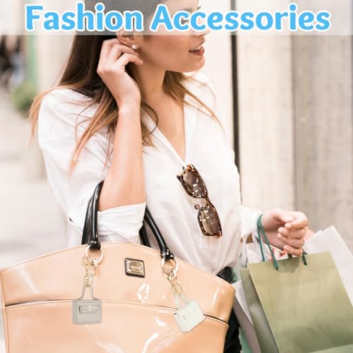 gisgfim 8pcs Mini Purse Backpack Keychain Coin Purse Keychain Mini tote Pendents PU Leather Lipstick Bag Card Holder Data ...