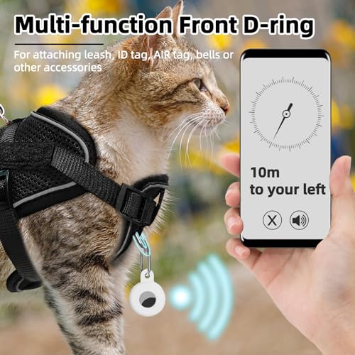 PUPTECK Cat Harness and Leash Set Escape Proof, Adjustable Reflective Kitten Jacket Easy Control, Pet Vest Harness for Cat...