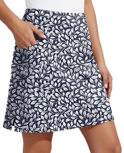 COOrun Women's Skorts Athletic Skirts with Pockets Knee Length Built-in Shorts Casual Skirt for Golf Tennis Workout (XS-3XL)