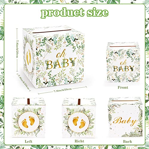 Hxezoc Floral Baby Shower Card Box Favors Post Box Cardboard Receiving Money Box Holder for Reception, Baby Showers, Anniv...