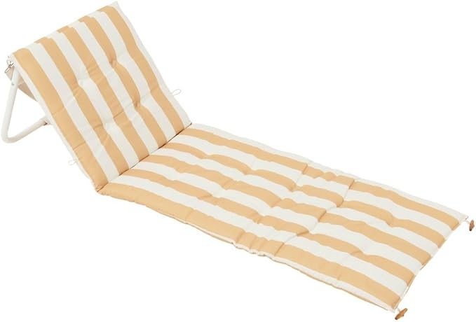 Sunnylife Foldable Outdoor Chair — Reclining Beach Chair for Adults with Carry Bag, Adjustable Backrest, Water-Resistant C...