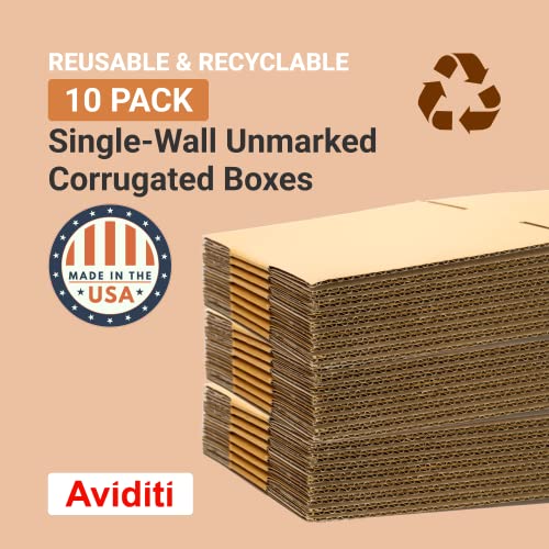BOX USA Side Loading Shipping Boxes Large 30"L x 5"W x 24"H 10-Pack - Corrugated Cardboard Box for Moving, Mailing, Packin...