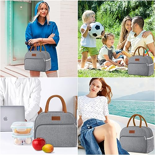 Coobiiya Lunch Bag Lunch Box for Women Men,Small Leak-proof Cute Lunch Tote Large Capacity Reusable Insulated Cooler Lunch...